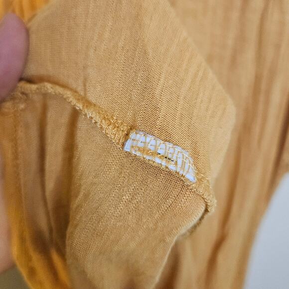 Eyeshadow Size Medium M Golden Rod Embroidered Boho Bohemian Button Top Blouse - Picture 5 of 7